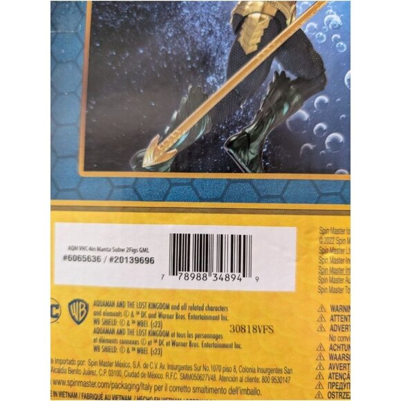 DC Aquaman Black Manta Battle Set Vehicle Submarine Lights Sounds Toy - Picture 6 of 12